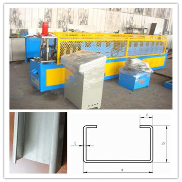 Automatic Change Size C Purlin Rolled Forming Machine